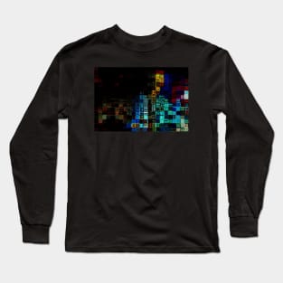 Psychedelic Cityscape Long Sleeve T-Shirt